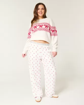24/7 Wide-Leg Flannel Pajama Pants,24/7 Wide-Leg Flannel Pajama Pants