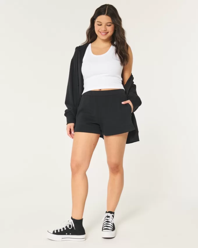 Adjustable Rise Fleece Shorts,Adjustable Rise Fleece Shorts