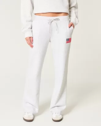 American Flag Graphic Straight Sweatpants,American Flag Graphic Straight Sweatpants