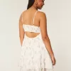 Asymmetrical Hem Chiffon Mini Dress,Asymmetrical Hem Chiffon Mini Dress