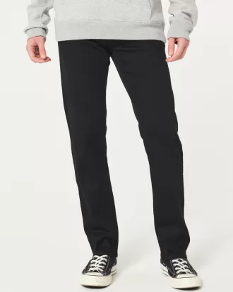 Black No Fade Slim Straight Jeans,Black No Fade Slim Straight Jeans