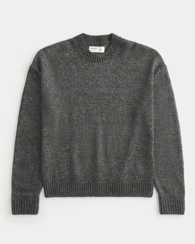 Boxy Airspun Knit Crew Sweater,Boxy Airspun Knit Crew Sweater