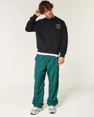 Boxy Atlas Bronze Gym Graphic Crew Sweatshirt,Boxy Atlas Bronze Gym Graphic Crew Sweatshirt