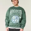 Boxy Augusta Golf Graphic Crew Sweatshirt,Boxy Augusta Golf Graphic Crew Sweatshirt