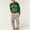 Boxy Baylor University Bears Graphic Crew Sweatshirt,Boxy Baylor University Bears Graphic Crew Sweatshirt