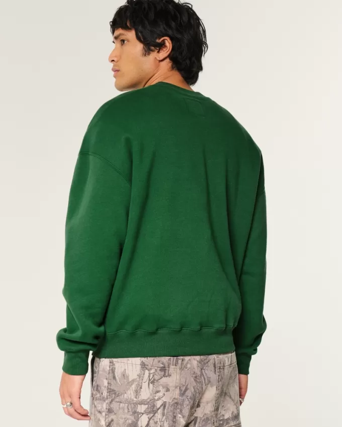 Boxy Baylor University Bears Graphic Crew Sweatshirt,Boxy Baylor University Bears Graphic Crew Sweatshirt