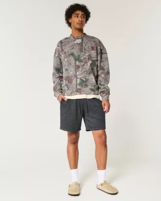 Boxy Camo Logo Crew Sweatshirt,Boxy Camo Logo Crew Sweatshirt