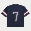 Boxy Crop Mesh Graphic Football Jersey,Boxy Crop Mesh Graphic Football Jersey Boxy Crop Mesh Graphic Football Jersey,Boxy Crop Mesh Graphic Football Jersey
