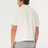 Boxy Cropped Embroidered Graphic Workwear Shirt,Boxy Cropped Embroidered Graphic Workwear Shirt