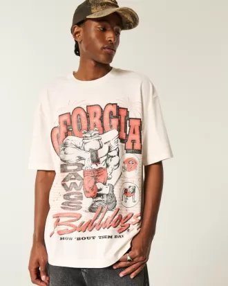 Boxy Georgia Bulldogs Graphic Tee,Boxy Georgia Bulldogs Graphic Tee