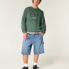 Boxy Golf Graphic Crew Sweater,Boxy Golf Graphic Crew Sweater