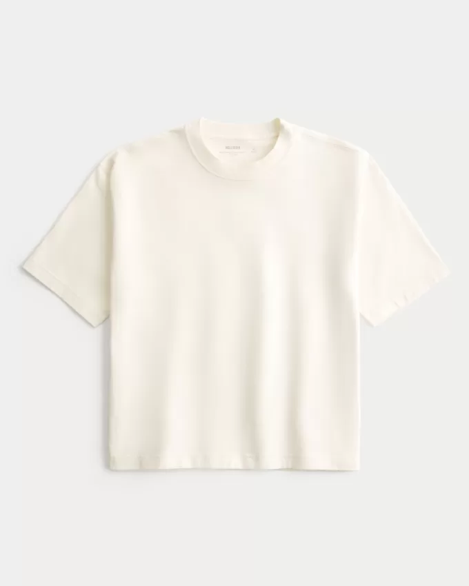 Boxy Heavyweight Crop Crew T-Shirt,Boxy Heavyweight Crop Crew T-Shirt Boxy Heavyweight Crop Crew T-Shirt,Boxy Heavyweight Crop Crew T-Shirt