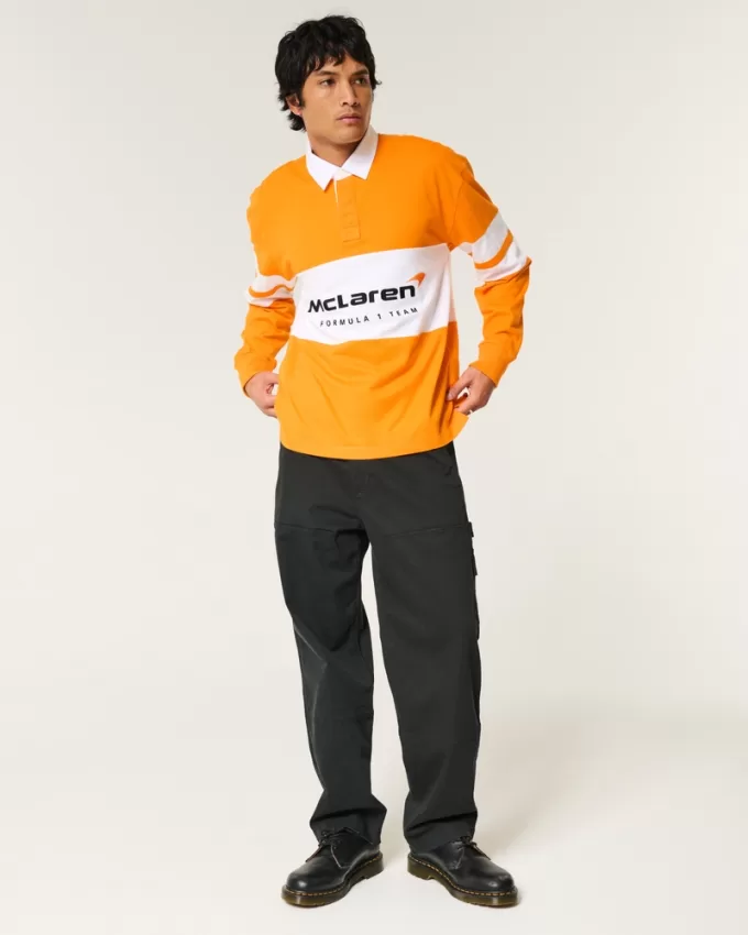 Boxy Heavyweight McLaren Graphic Rugby Polo,Boxy Heavyweight McLaren Graphic Rugby Polo