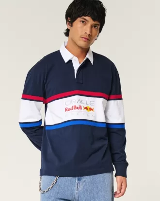 Boxy Heavyweight Oracle Red Bull Racing Graphic Rugby Polo,Boxy Heavyweight Oracle Red Bull Racing Graphic Rugby Polo