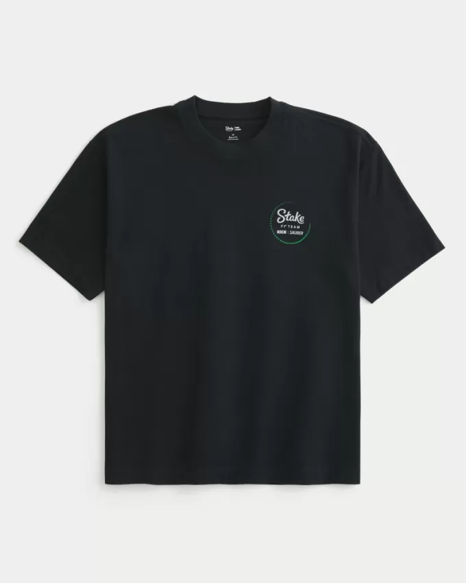 Boxy Heavyweight Stake F1 Team Kick Sauber Graphic Tee,Boxy Heavyweight Stake F1 Team Kick Sauber Graphic Tee