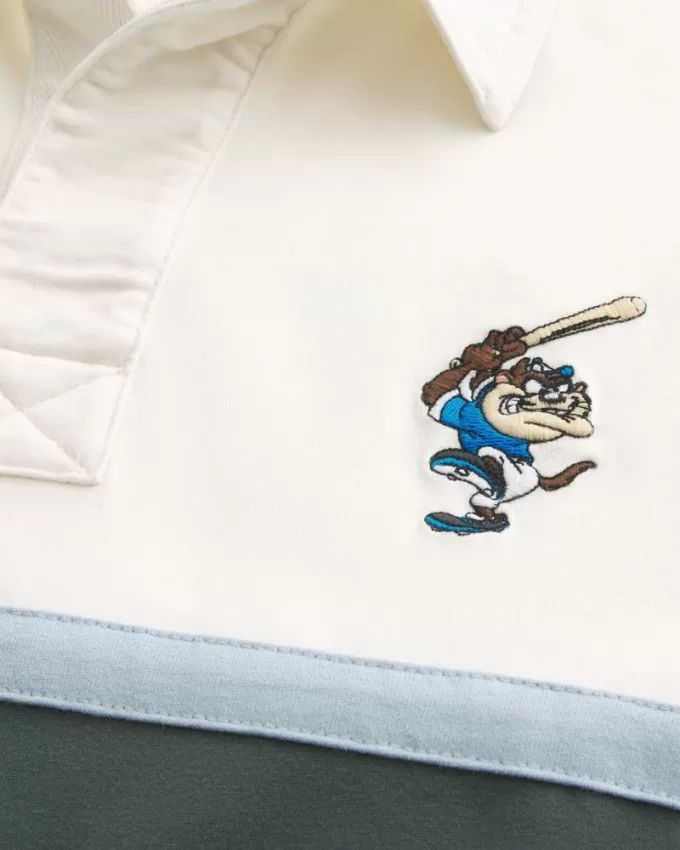 Boxy Heavyweight Tasmanian Devil Graphic Rugby Polo,Boxy Heavyweight Tasmanian Devil Graphic Rugby Polo Boxy Heavyweight Tasmanian Devil Graphic Rugby Polo,Boxy Heavyweight Tasmanian Devil Graphic Rugby Polo