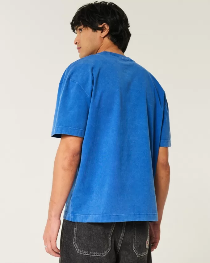 Boxy Heavyweight Washed Cotton Crew T-Shirt,Boxy Heavyweight Washed Cotton Crew T-Shirt