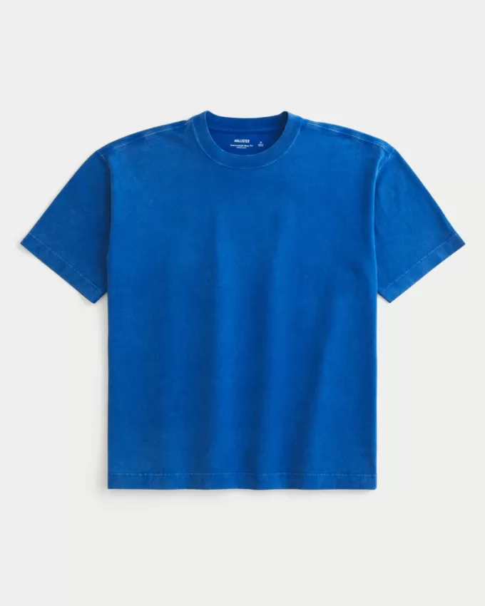 Boxy Heavyweight Washed Cotton Crew T-Shirt,Boxy Heavyweight Washed Cotton Crew T-Shirt