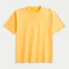 Boxy Heavyweight Washed Cotton Crew T-Shirt,Boxy Heavyweight Washed Cotton Crew T-Shirt