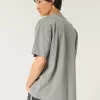 Boxy Heavyweight Washed Crew T-Shirt,Boxy Heavyweight Washed Crew T-Shirt