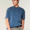 Boxy Heavyweight Washed Crew T-Shirt,Boxy Heavyweight Washed Crew T-Shirt