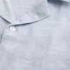 Boxy Linen-Blend Short-Sleeve Shirt,Boxy Linen-Blend Short-Sleeve Shirt