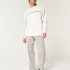 Boxy Long-Sleeve Striped Crew T-Shirt,Boxy Long-Sleeve Striped Crew T-Shirt