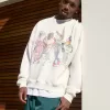 Boxy Looney Tunes Golf Graphic Crew Sweatshirt,Boxy Looney Tunes Golf Graphic Crew Sweatshirt