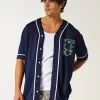 Boxy Looney Tunes Graphic Baseball Jersey,Boxy Looney Tunes Graphic Baseball Jersey