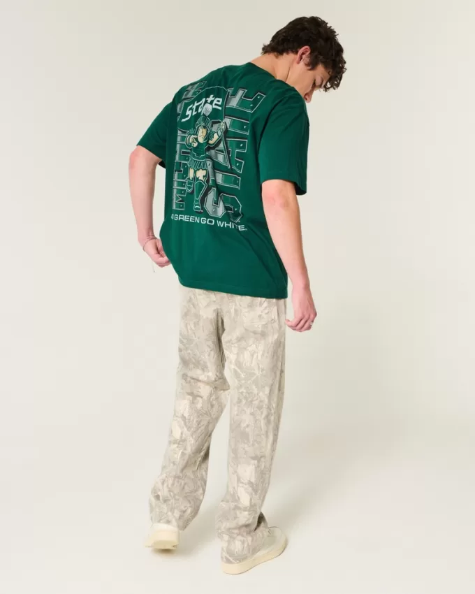 Boxy Michigan State University Graphic Tee,Boxy Michigan State University Graphic Tee