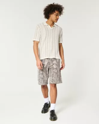 Boxy Pattern Sweater Polo,Boxy Pattern Sweater Polo