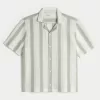 Boxy Short-Sleeve Crochet-Style Shirt,Boxy Short-Sleeve Crochet-Style Shirt