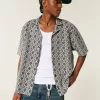 Boxy Short-Sleeve Crochet-Style Shirt,Boxy Short-Sleeve Crochet-Style Shirt Boxy Short-Sleeve Crochet-Style Shirt,Boxy Short-Sleeve Crochet-Style Shirt