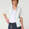 Boxy Short-Sleeve Poplin Shirt,Boxy Short-Sleeve Poplin Shirt