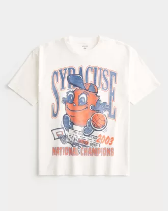 Boxy Syracuse Graphic Tee,Boxy Syracuse Graphic Tee