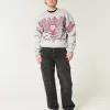 Boxy Texas A&M University Graphic Crew Sweatshirt,Boxy Texas A&M University Graphic Crew Sweatshirt