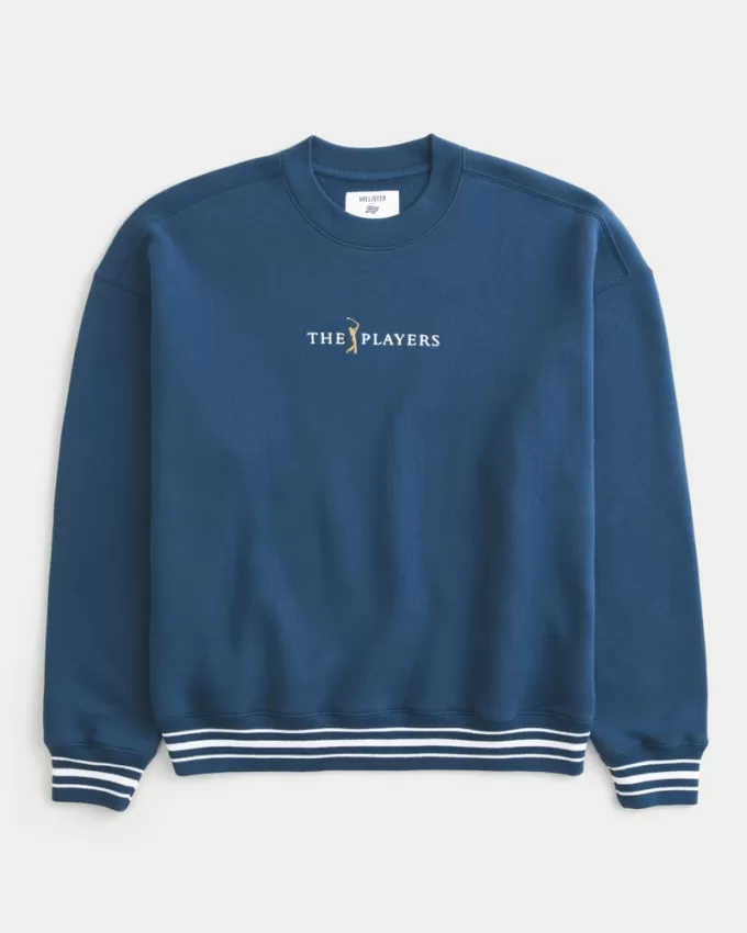 Boxy The Players Golf Graphic Crew Sweatshirt,Boxy The Players Golf Graphic Crew Sweatshirt