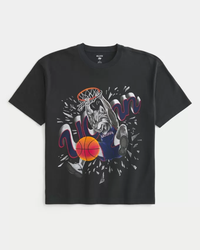 Boxy UConn Graphic Tee,Boxy UConn Graphic Tee Boxy UConn Graphic Tee,Boxy UConn Graphic Tee