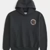 Boxy University of Houston Basketball Graphic Hoodie,Boxy University of Houston Basketball Graphic Hoodie