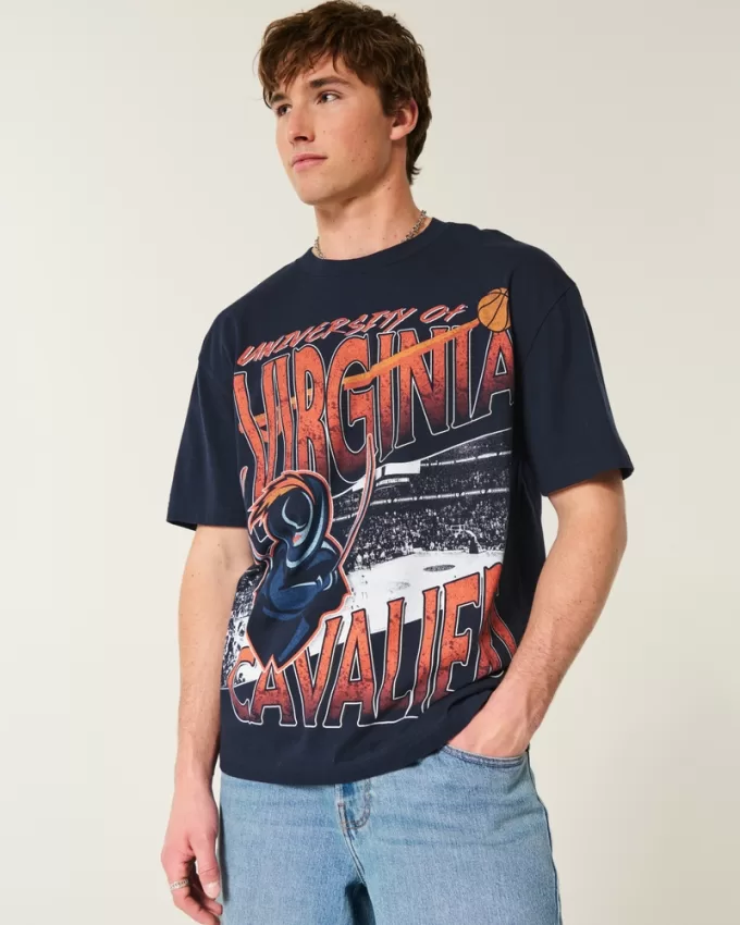 Boxy University of Virginia Cavaliers Graphic Tee,Boxy University of Virginia Cavaliers Graphic Tee