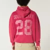 Boxy Washed Number Graphic Hoodie,Boxy Washed Number Graphic Hoodie