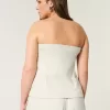 Button-Through Tube Top,Button-Through Tube Top