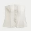 Button-Through Tube Top,Button-Through Tube Top