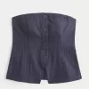 Button-Through Tube Top,Button-Through Tube Top