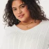 Cable-Knit V-Neck Sweater,Cable-Knit V-Neck Sweater