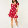 Channeled Waist Mini Dress,Channeled Waist Mini Dress