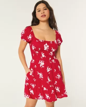 Channeled Waist Mini Dress,Channeled Waist Mini Dress