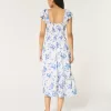 Cinch Bust V-Waist Midi Dress,Cinch Bust V-Waist Midi Dress