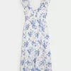 Cinch Bust V-Waist Midi Dress,Cinch Bust V-Waist Midi Dress