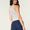 Cotton Blend Lace-Trim Scoop Cami,Cotton Blend Lace-Trim Scoop Cami